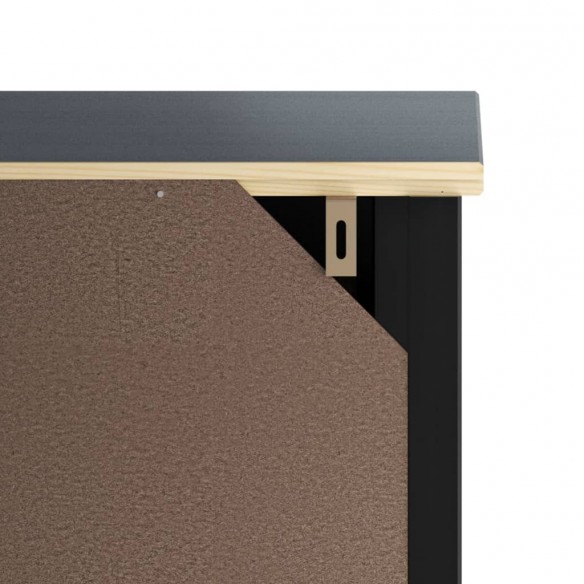 Rangement au-dessus de la cuvette BERG noir bois massif