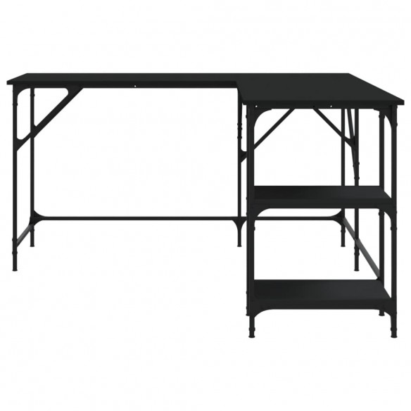 Bureau noir 139x139x75 cm bois d'ingénierie Bureau noir 139x139x75 cm bois d'ingénierie
