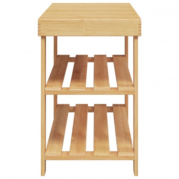 Étagère à chaussures 3 niveaux 70x27,5x45 cm bambou Étagère à chaussures 3 niveaux 70x27,5x45 cm bambou