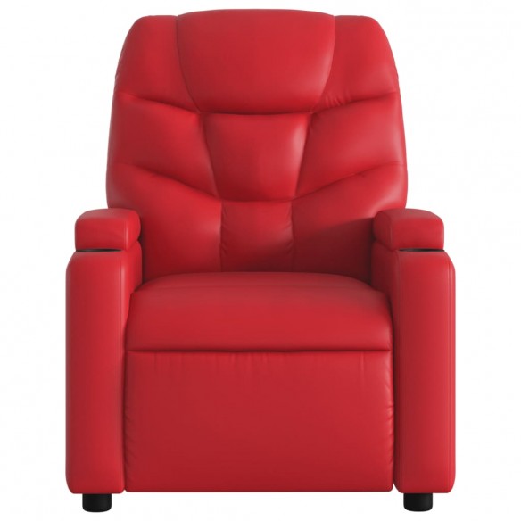 Fauteuil inclinable électrique Rouge Similicuir