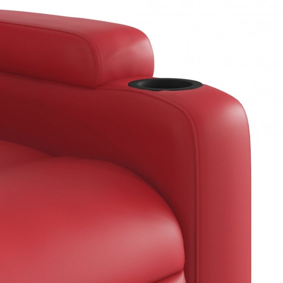 Fauteuil inclinable électrique Rouge Similicuir