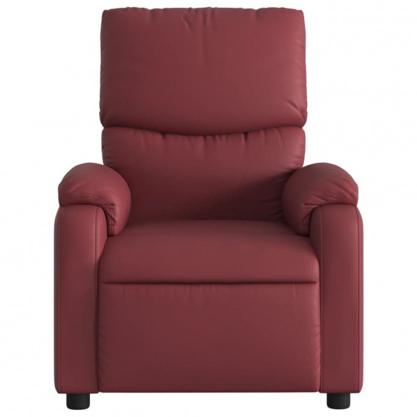 Fauteuil de massage inclinable électrique rouge bordeaux