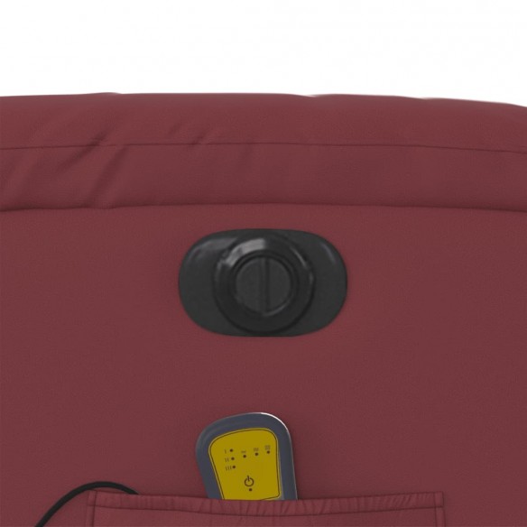 Fauteuil de massage inclinable électrique rouge bordeaux