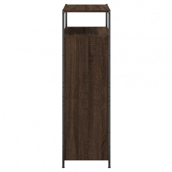 Meuble à chaussures chêne marron 75x34x112 cm bois d'ingénierie