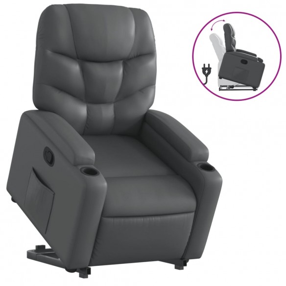 Fauteuil inclinable Gris Similicuir Fauteuil inclinable Gris Similicuir