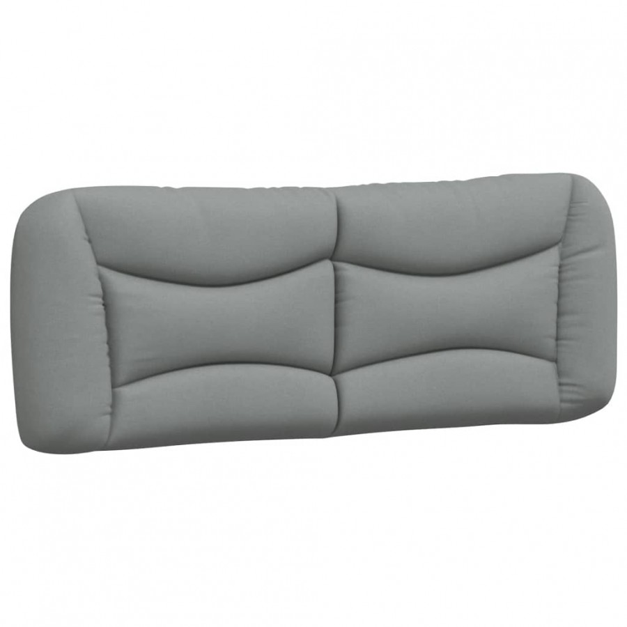 Coussin de tête de lit gris clair 140 cm tissu