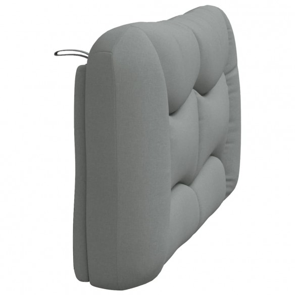 Coussin de tête de lit gris clair 140 cm tissu