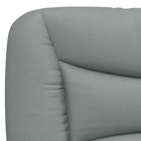 Coussin de tête de lit gris clair 140 cm tissu