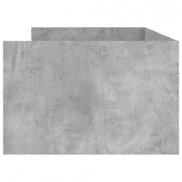 Lit avec tiroirs gris béton 90x200 cm