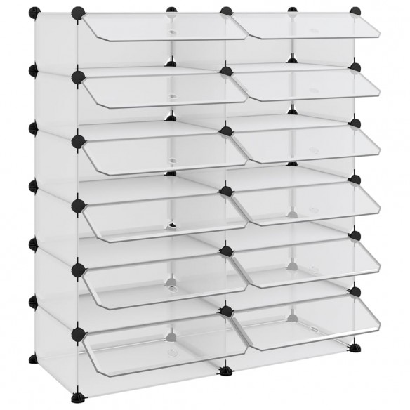 Étagère à chaussures Transparent 94,5x36,5x106 cm PP Étagère à chaussures Transparent 94,5x36,5x106 cm PP
