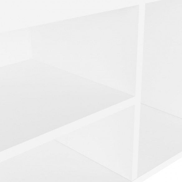Banc à chaussures avec coussin Blanc 80x30x47 cm Aggloméré