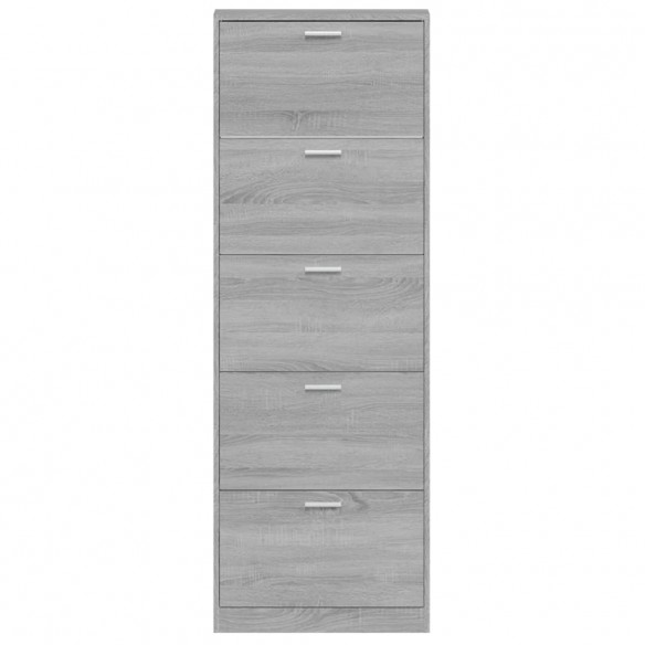 Armoire à chaussures Sonoma gris 59x17x169 cm 