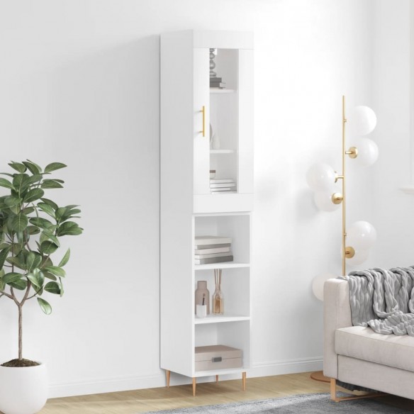 Buffet haut Blanc 34,5x34x180 cm 
