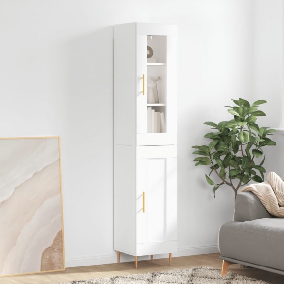 Buffet haut Blanc 34,5x34x180 cm 