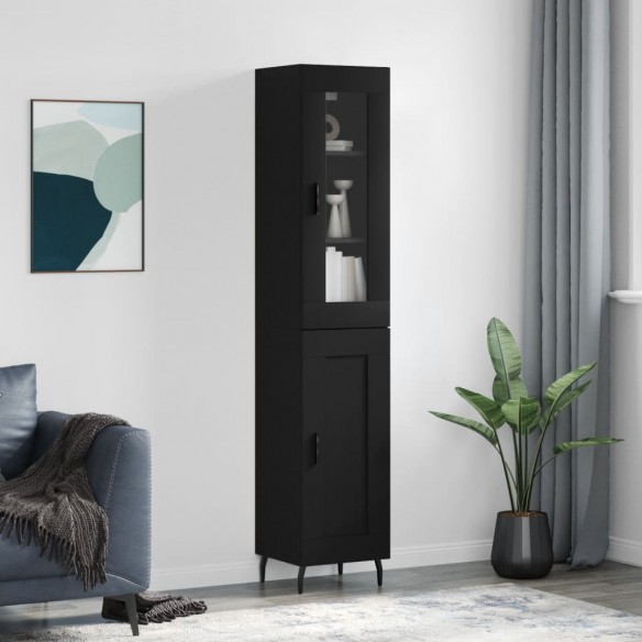 Buffet haut Noir 34,5x34x180 cm 
