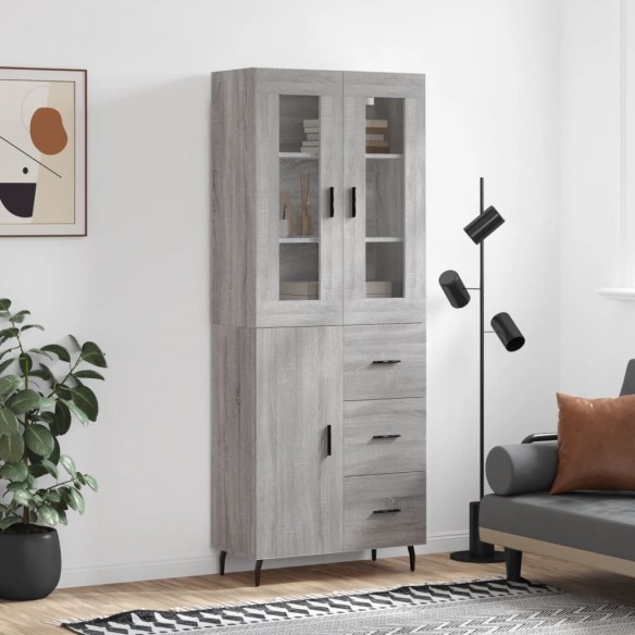 Buffet haut Sonoma gris 69,5x34x180 cm 