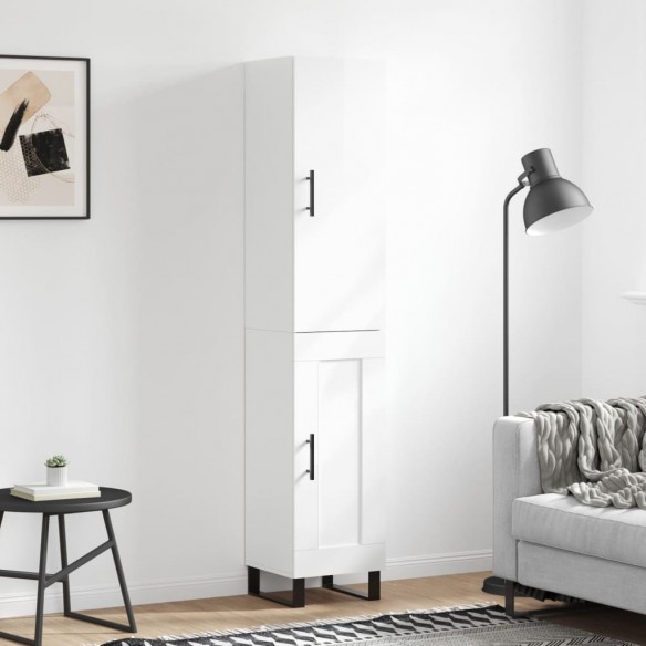 Buffet haut Blanc brillant 34,5x34x180 cm 