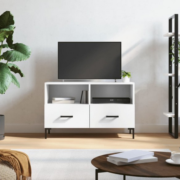 Meuble TV Blanc 80x36x50 cm 
