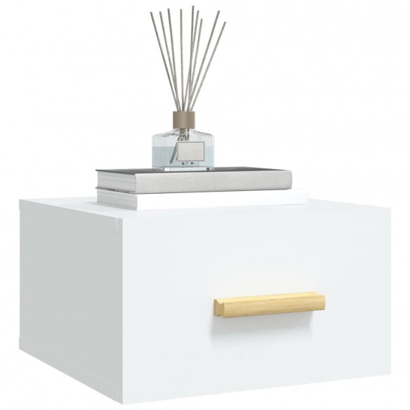 Tables de chevet murales 2 pcs blanc 35x35x20 cm Tables de chevet murales 2 pcs blanc 35x35x20 cm