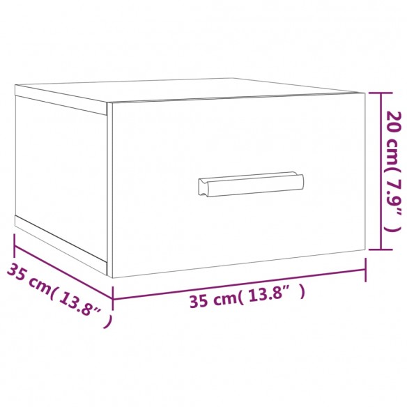 Tables de chevet murales 2 pcs blanc 35x35x20 cm Tables de chevet murales 2 pcs blanc 35x35x20 cm