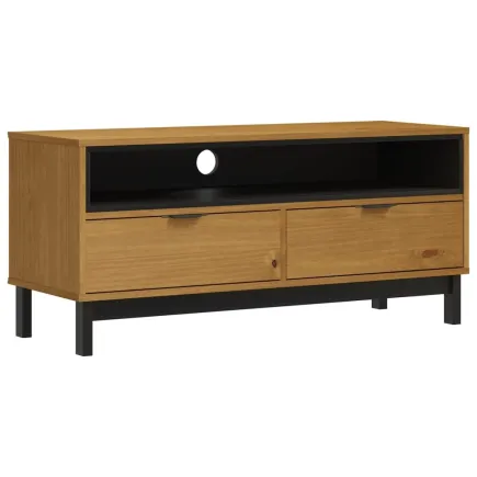 Meuble TV FLAM 110x40x50 cm bois massif de pin 2