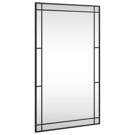 Miroir mural noir 60x100 cm rectangulaire fer 2