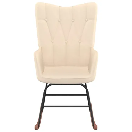 Chaise à bascule Crème Tissu 2