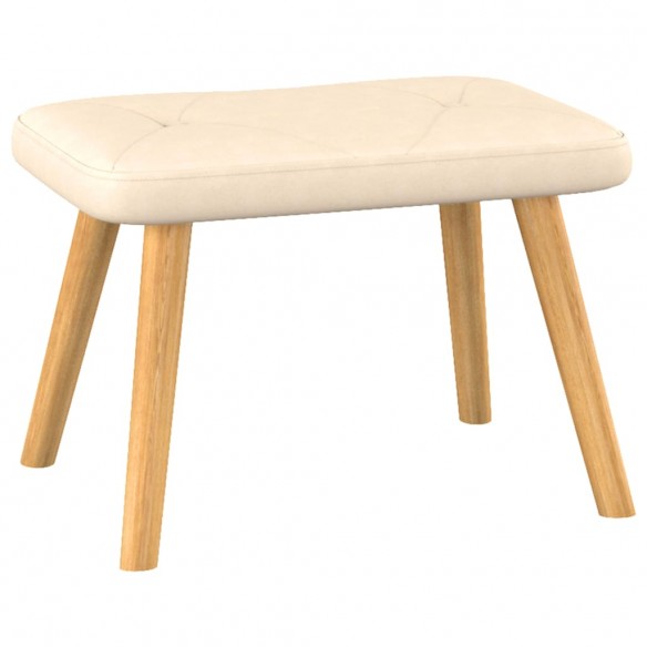 Chaise à bascule avec repose-pied Crème Tissu Chaise à bascule avec repose-pied Crème Tissu
