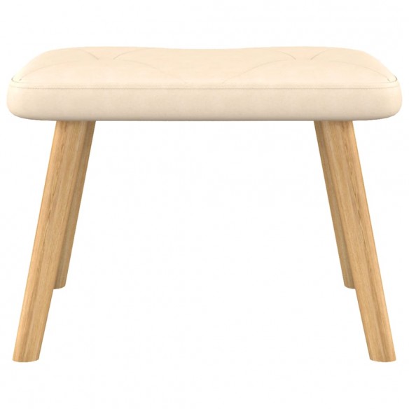 Chaise à bascule avec repose-pied Crème Tissu Chaise à bascule avec repose-pied Crème Tissu