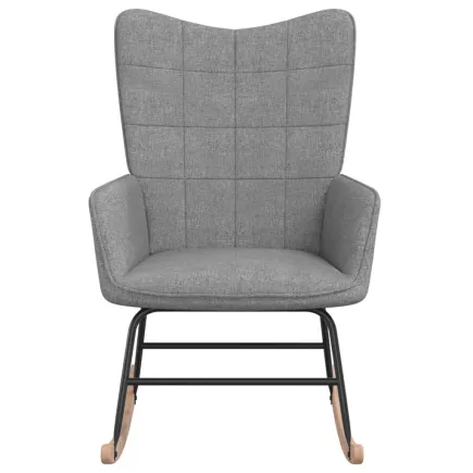 Chaise à bascule Gris clair Tissu 2