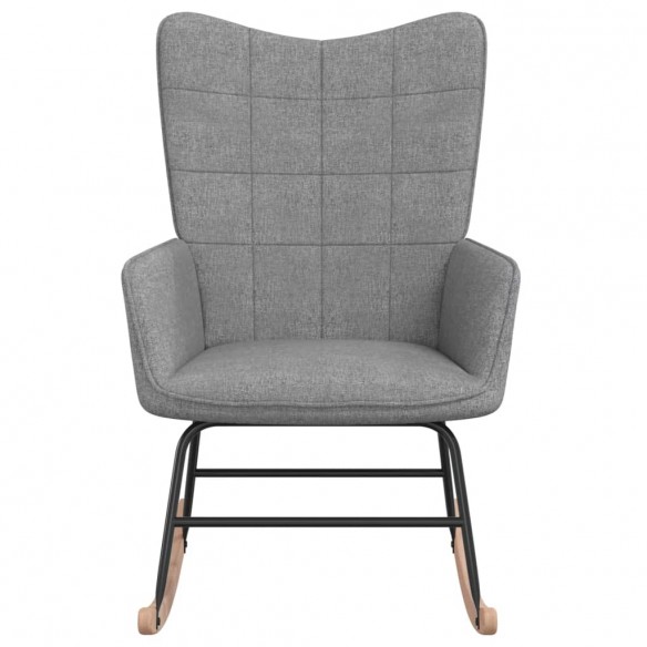 Chaise à bascule Gris clair Tissu Chaise à bascule Gris clair Tissu