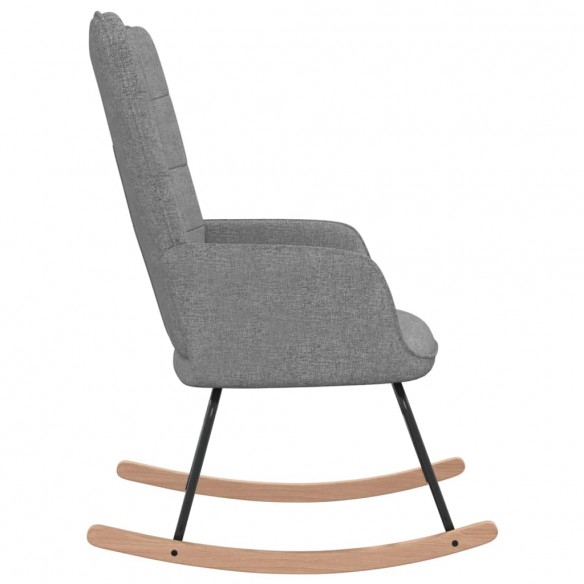 Chaise à bascule Gris clair Tissu Chaise à bascule Gris clair Tissu