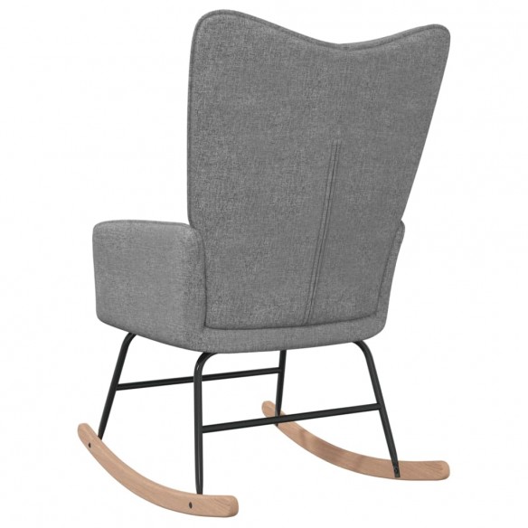 Chaise à bascule Gris clair Tissu Chaise à bascule Gris clair Tissu