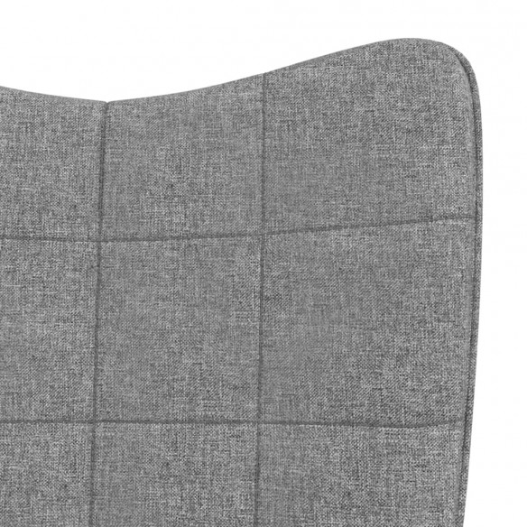 Chaise à bascule Gris clair Tissu Chaise à bascule Gris clair Tissu