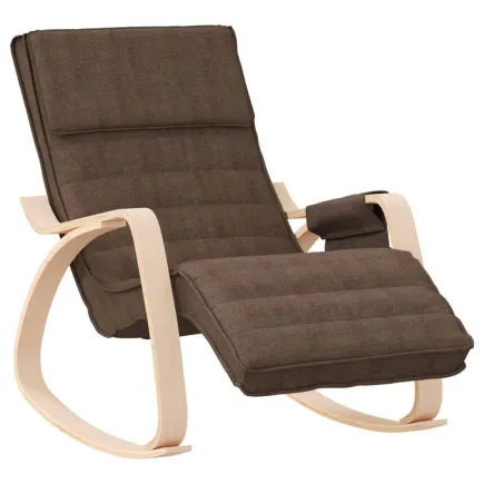 Chaise à bascule Marron foncé Tissu 2