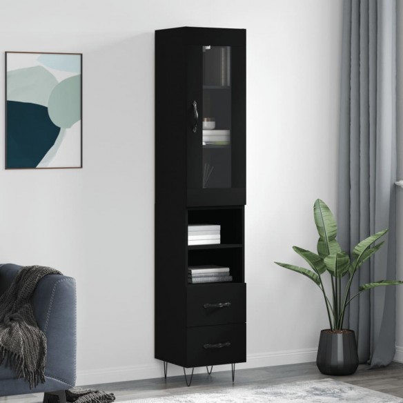 Buffet haut Noir 34,5x34x180 cm 