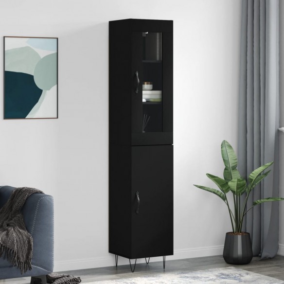Buffet haut Noir 34,5x34x180 cm 