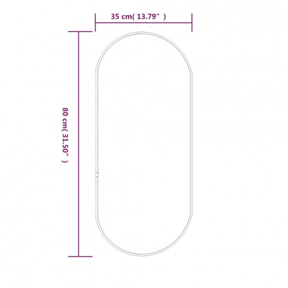 Miroir mural Noir 80x35 cm Ovale Miroir mural Noir 80x35 cm Ovale