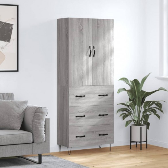 Buffet haut Sonoma gris 69,5x34x180 cm 