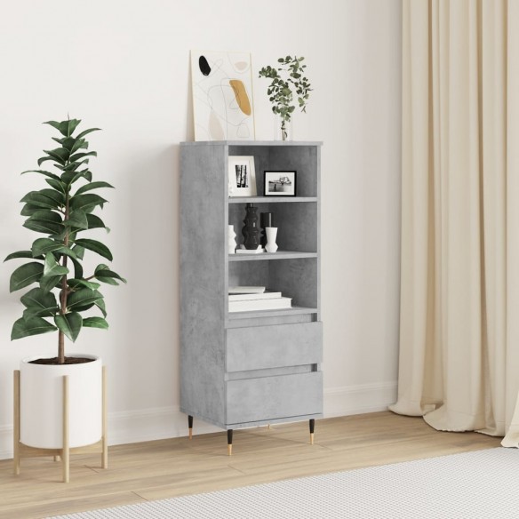 Buffet haut Gris béton 40x36x110 cm 