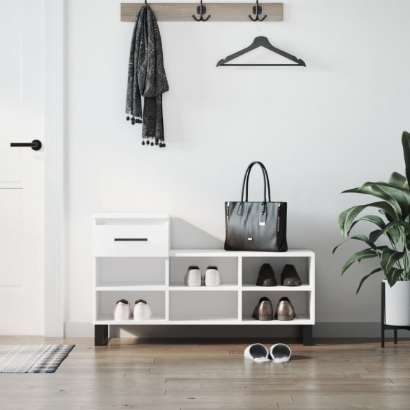 Armoire à chaussures Blanc 102x36x60 cm 