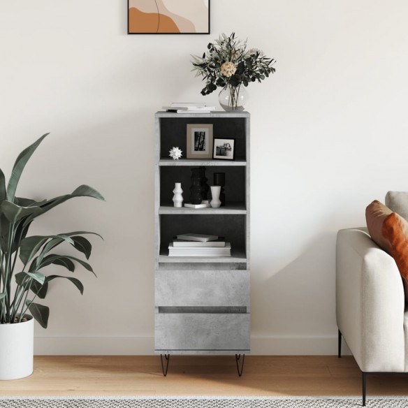 Buffet haut Gris béton 40x36x110 cm 