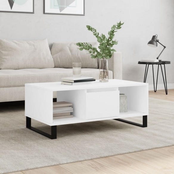 Table basse Blanc 90x50x36,5 cm 