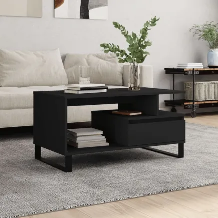 Table basse Noir 90x49x45 cm