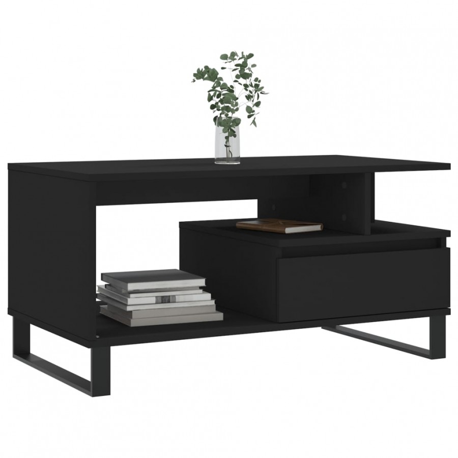Table basse Noir 90x49x45 cm