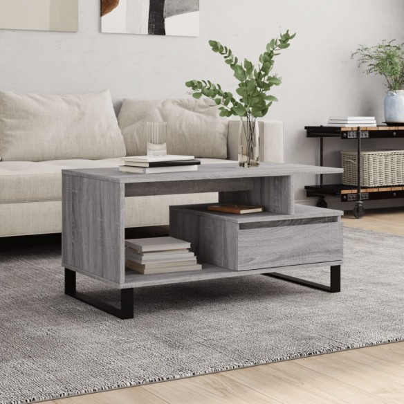 Table basse Sonoma gris 90x49x45 cm 