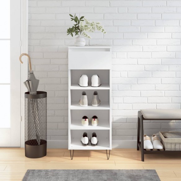 Armoire à chaussures Blanc 40x36x105 cm 