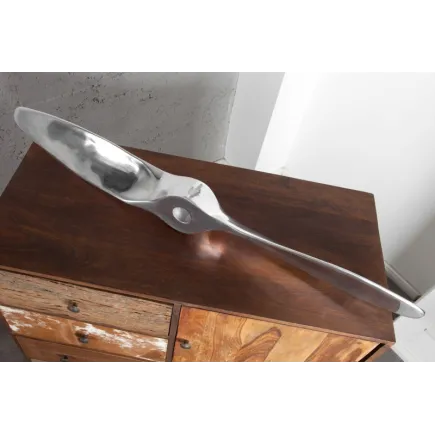 Objet décoratif design hélice coloris argenté en aluminium 2