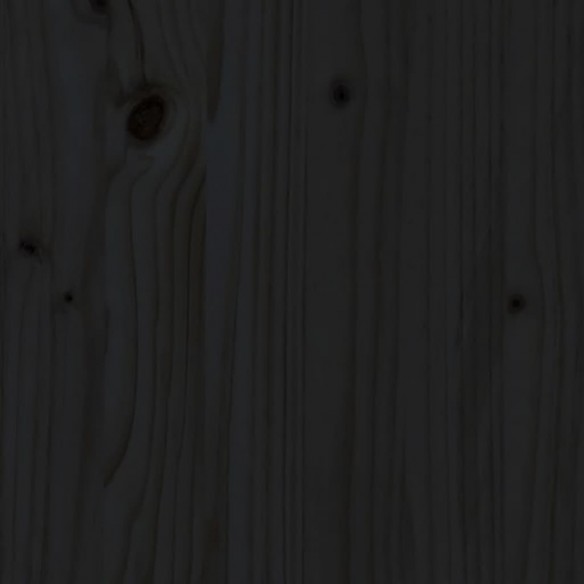 Lit Noir 90x190 cm Simple Bois massif