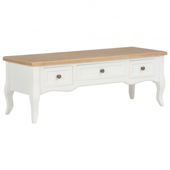 Meuble TV Blanc 100 x 35 x 35 cm Bois